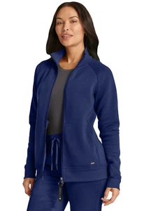 Navy Healing Hands Scrub Karma Jacket HH300F Navy - Picture 1 of 6