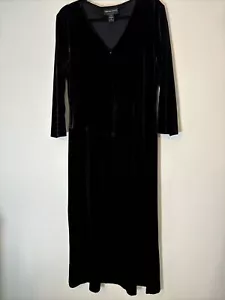 Connected Apparel MAXI DRESS Women's Size 16 Layered Button Top Goth Grunge D21 - Picture 1 of 7