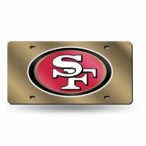 San Francisco 49ers NFL Gold Laser Tag License Plate - Picture 1 of 2