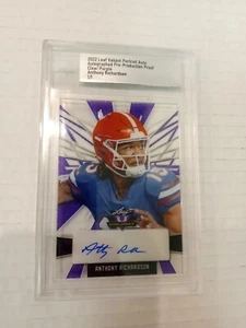 Anthony Richardson 1/1 Leaf Autograph Pre Production Proof Clear Colts Gators  - Bild 1 von 5