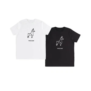 T-shirt DONNA ORIGAMI DOG PINSCHER cane DSHIRT DESIGNED SHIRT CAGNOLINO DSHIRT14 - Picture 1 of 3