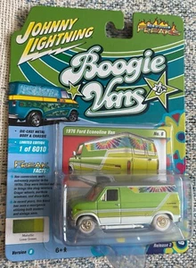 JOHNNY LIGHTNING STREET FREAKS BOOGIE VANS FORD ECONOLINE Chase White Lightning - Picture 1 of 6