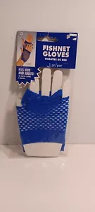 FISHNET GLOVES - Halloween Costume 1 Pair Blue One Size Fits Most, NEW - Picture 1 of 2