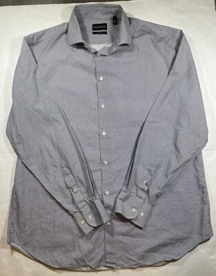 Camisa Emporio Armani Para Hombre Grande 42 16 1/2 Azul Manga Larga Abotonada Foto 1 de 4