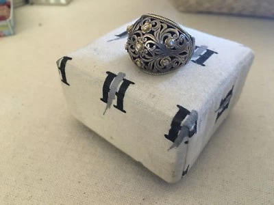 Konstantino Sterling Silver Gold Diamond Statement Ring Fine Jewelry - Image 1 of 4