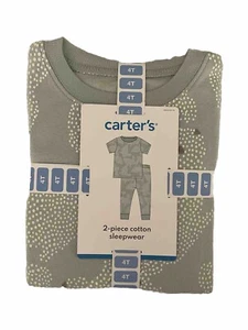 Baby Sleepwear New CARTER'S 2-Piece Cotton Green Bunny Rabbit Outfit NWT 4T - Picture 1 of 2