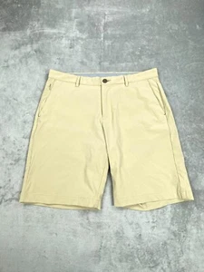 Tommy Bahama Golf Shorts Mens 36 Beige Nylon Stretch Slash Pockets Flat Front - Picture 1 of 7