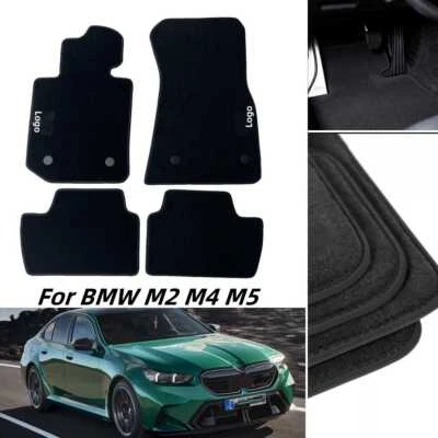 For BMW M2 M4 M5 Carpets Velour Car Floor Mat Liners Front & Rear Custom Auto Foto 1 de 4