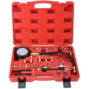 Benzindruck Messgerät 0-140 PSI mit Doppel-Skala und Adapter für die Fahrzeug... - Bild 1 von 2