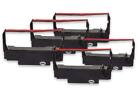 5x Ink Ribbon compatible with Nikko NK 400 NK 400 MF Black-Red