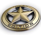 METAL Texas Edition Sticker Emblem Decal Lone Star Badge For Truck (Bronze)