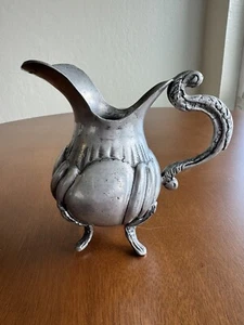 5” Ornate Pewter Pitcher Made In Portugal - Picture 1 of 5