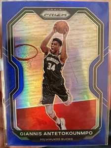 Giannis Antetokounmpo 2020-21 Panini Prizm #111 Blue Prizm #051/199 SP Bucks - Picture 1 of 2
