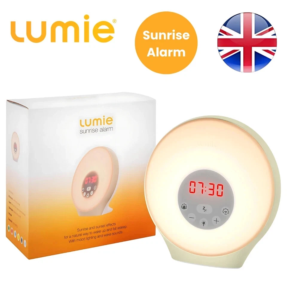 Lumie Sunrise Alarm - Sunrise Wake-up Alarm Sunset Sleep Feature - White - Image 1 of 3