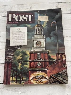 Saturday Evening Post June 2, 1945 – Independence Hall Cover Complete - Image 1 of 4