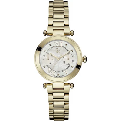 NUEVO RELOJ SUIZO GC ADIVINAR COLECCIÓN TONO DORADO, ESFERA FREGONA BLANCA Y06008L1 Foto 1 de 4