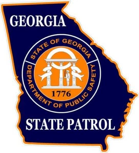 Georgia State Patrol Reflective Vinyl Decal Sticker Trooper Sheriff Police GA - Picture 1 of 3