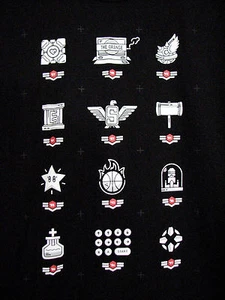 IGN Nintendo Videospiele Power UP Icons schwarz XL Baumwolle T-Shirt Mario Portal - Bild 1 von 5