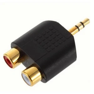 RCA to AUX Converter, Gold Plated 3.5mm TRS Male Stereo to 2 RCA Female Audio... - Picture 1 of 4