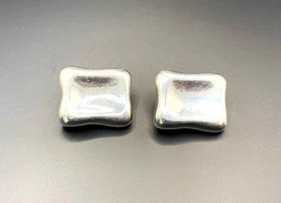 Pendientes Clip SIMON SEBBAG DESIGNS Firmados Esterlina 925 Rectangulares en Forma de Almohada Foto 1 de 4