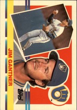 1990 Topps Big Milwaukee Brewers Baseball Card #124 Jim Gantner