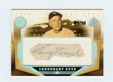 Casey Stengel 2004 SP Legendary Cuts 29/38 Auto Autograph Cut Signatures Signed
