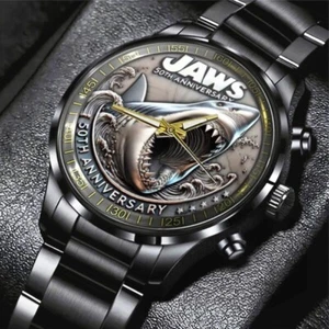 Jaws Anniversary Black Stainless Steel Watch 1975-2025 - Picture 1 of 6