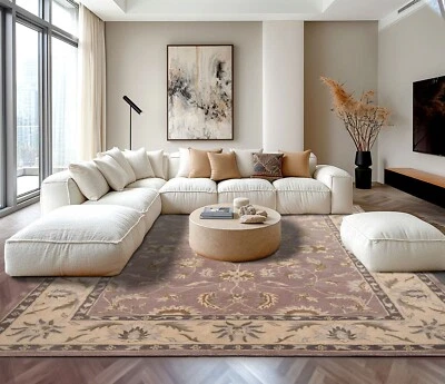 LoomBloom Multi Sizes Aubergine Hand Tufted Traditional Abstract Wool Area Rug