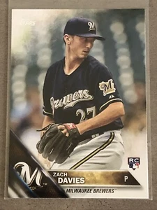 Zach Davies 2016 Topps Rookie Card RC. Milwaukee Brewers. - Picture 1 of 1