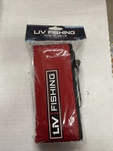 LIV FISHING Rod Sleeve Neoprene Floating Hook Resistant, Red, Spinning - Picture 1 of 3