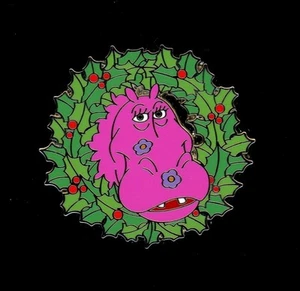 DLR Purple Hippo It's a Small World Animals Mystery Wreath Disney Pin 169390 - Picture 1 of 1