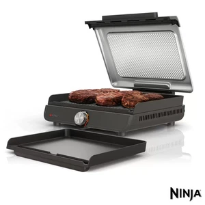 Ninja Sizzle Indoor Grill and Flat Plate Model GR101UK Black - Picture 1 of 8