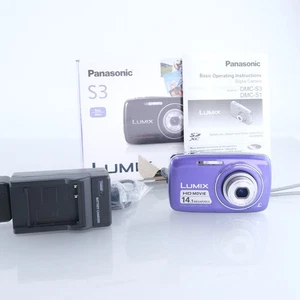 Cámara digital compacta Panasonic Lumix S3 14 MP púrpura cámara digital sensor CCD de colección - Imagen 1 de 12