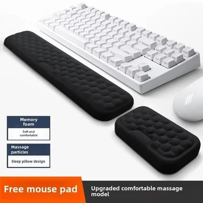 Keyboard & Mouse Wrist rest pad-set jel support cussion with memory foam comfort - Image 1 of 4