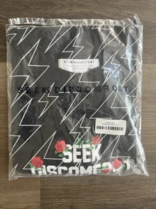 Seek Discomfort Men's LargeBlack Rose Graphic Print Short Sleeve Casual T- Shirt - Picture 1 of 4