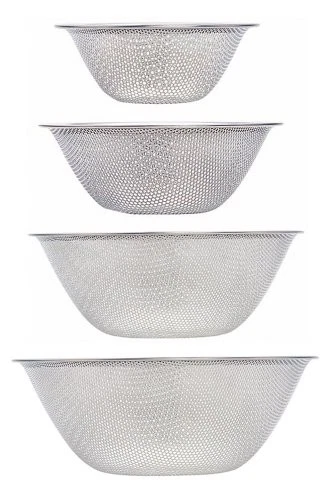 Sori Yanagi Perforated Strainer 16cm 19cm 23cm 27cm 4pcs 316076 Japan Import - Image 1 of 1
