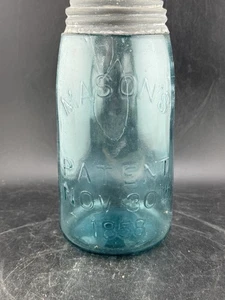 Uncommon Mason’s Patent 30 novembre Aqua #51 barattolo con coperchio in zinco - Foto 1 di 14