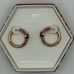 Bomb Party July 2025 Hoop Earrings - Warm Summer Sunset ER16619 - Rose Gold - Picture 1 of 4