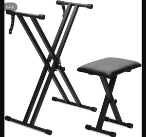 Adjustable Keyboard & Bench Set Portable Piano Stand with Straps R4 4036U - Picture 1 of 7