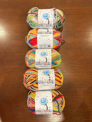 Mixed Lot of 5 LION BRAND REBOUND - 100%  Nylon - Machine Wash and Dry - NEW - Image 1 of 3