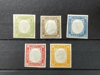Province Napoletane. 1861. Serie Non Emessi. TL. 40c + 80c Certificati Raybaudi. - Immagine 1 di 2