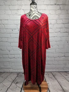 Vestido para mujer Catherine 3x estampado Popover Burnout mangas acampanadas elástico B23 - Imagen 1 de 10