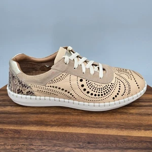 Spring Step Zapatos Mujer 9 40 Beige Cuero Corte Láser Parte Superior Baja Zapatillas Cómodas - Imagen 1 de 8