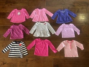 Baby kleines Mädchen Größe 12 Monate Langarmshirts viel Paket/Konvolut 9 - Bild 1 von 11