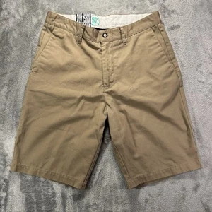 Volcom Vmonty Chino Shorts Mens 32 Brown Flat Front Twill Preppy Skater Y2K - Picture 1 of 12
