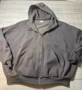Sudadera con Capucha Comfrt Cloud Cremallera Peso Pesado LG Unisex Gris Tendencia Gran Tamaño Cómoda - Imagen 1 de 11