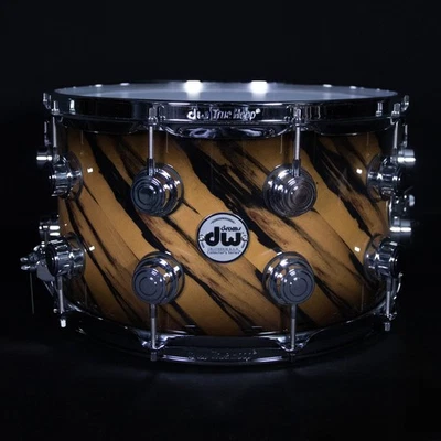 DW 14" x 8" SSC Maple Exotic Snare Drum, Candy Black Burst Over Twisted Ivory - Image 1 of 4