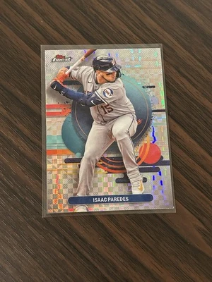 2025 Topps Finest - Uncommon Isaac Paredes #182 Checkerboard Refractor - Image 1 of 2
