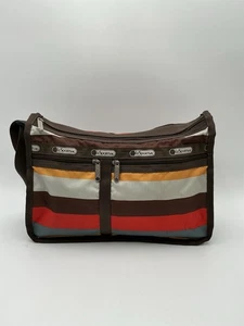 LeSportsac Expandable Crossbody Bag Rainbow Stripe mehrere Taschen TOP - Bild 1 von 17