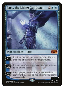 MTG - 1 x Jace, the Living Guildpact - Mythic - Core Set 2015 (M15) - M/NM - Picture 1 of 1